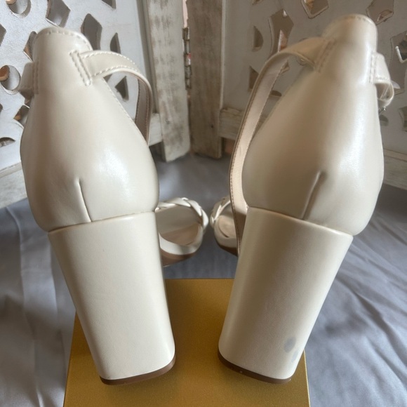Nine West Beige Braided Strap Heels - Picture 4 of 9
